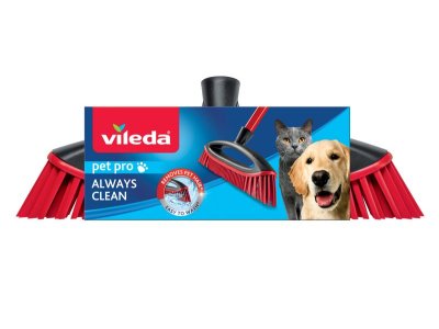 Metla Vileda Always Clean Pet Pro, mäkké gumové štetiny